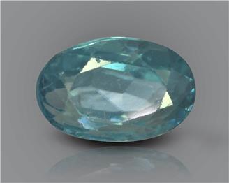 Blue Zircon Natural Certified 3.32 carats (DIN 90244 )